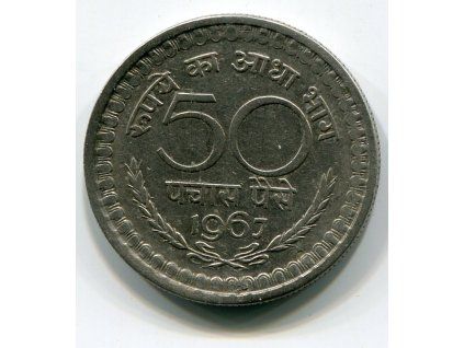 INDIE. 50 paise 1967, b.zn.