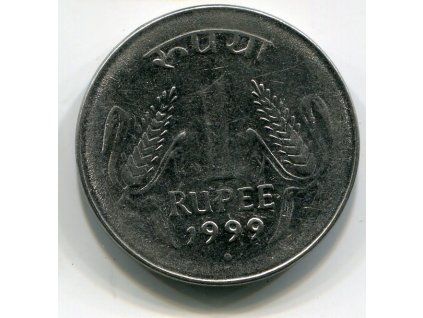 INDIE. 1 rupee 1999, tečka.