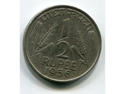 INDIE. 1/2 rupee 1956, b.zn.