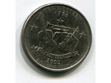 USA. 1/4 dollar 2002/P. Tennessee.