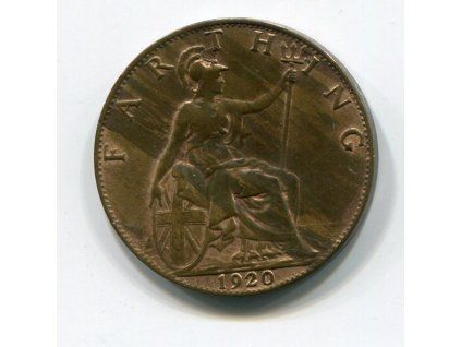 VELKÁ BRITÁNIE. 1 farthing 1920.