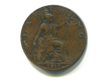 VELKÁ BRITÁNIE. 1 farthing 1917.