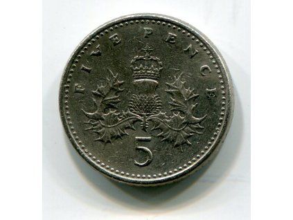 VELKÁ BRITÁNIE. 5 pence 1991.