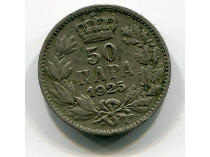 JUGOSLÁVIE. 50 para 1925, b.zn.