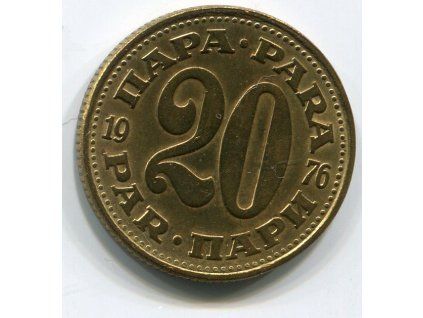 JUGOSLÁVIE. 20 para 1976.