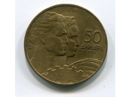 JUGOSLÁVIE. 50 dinara 1955.