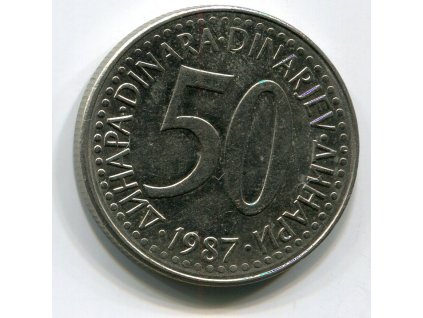 JUGOSLÁVIE. 50 dinara 1987.