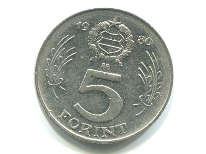 MAĎARSKO. 5 forint 1980.