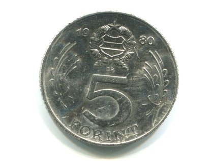 MAĎARSKO. 5 forint 1980.