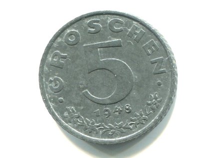 RAKOUSKO. 5 Groschen 1948.