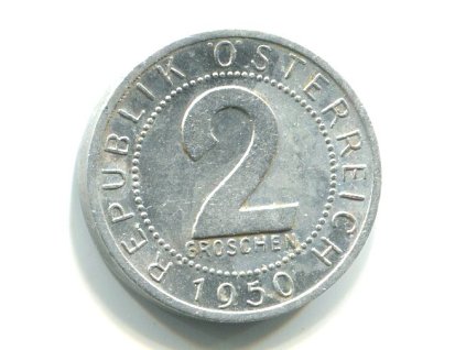 RAKOUSKO. 2 Groschen 1950.