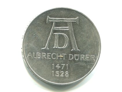 NĚMECKO. 5 Mark 1971/D. Albrecht Dürer. Ag.