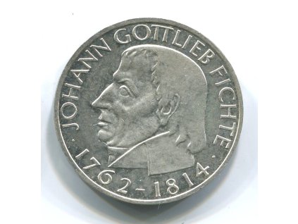 NĚMECKO. 5 Mark 1964/J. Johann Gottlieb Fichte. Ag.