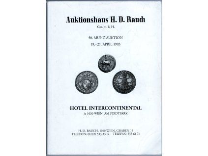 Aukční katalog firmy RAUCH, Wien, č. 50 / 19.-21. 4.1993.