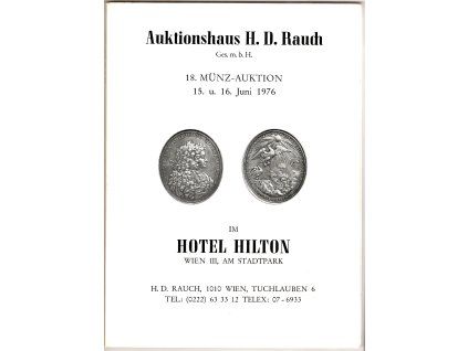 Aukční katalog firmy RAUCH, Wien, č. 18 / 15.-16. 7.1976.