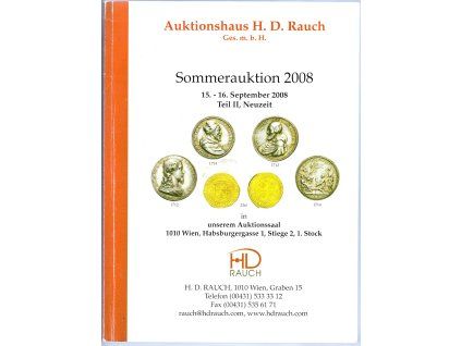 Aukční katalog firmy RAUCH, Wien, Sommerauktion / 15.-16. 9.2008. Teil II. Neuzeit.