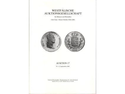 Aukční katalog firmy Westfalische Auktions-Gesellschaft, č. 17 / 10.-12. 9.2001.
