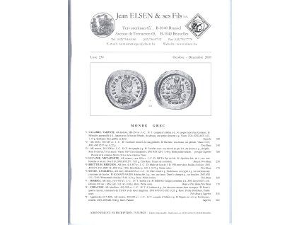 Aukční katalog firmy Jean ELSEN, Bruxelles. 10-12/2005.