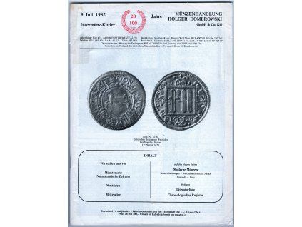 Aukční katalog firmy Holger DOMBROWSKI, Münster, 9. 7.1982.