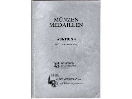 Aukční katalog firmy Peter Sauer, Wien, č. 4 / 23. 6.1987.