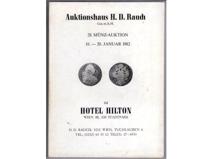 Aukční katalog firmy RAUCH, Wien, č. 28 / 18.-20. 1.1982.