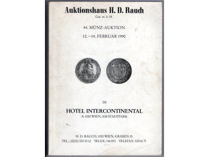 Aukční katalog firmy RAUCH, Wien, č. 44 / 12.-14. 2.1990.