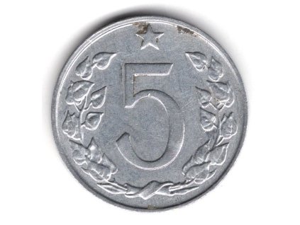 ČESKOSLOVENSKO. 5 haléřů 1967.