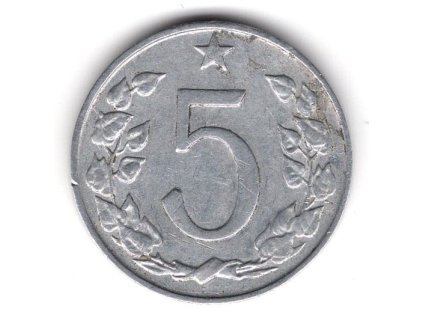 ČESKOSLOVENSKO. 5 haléřů 1967.