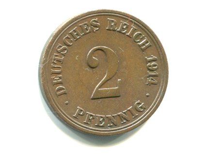NĚMECKO. 2 Pfennig 1914/A.