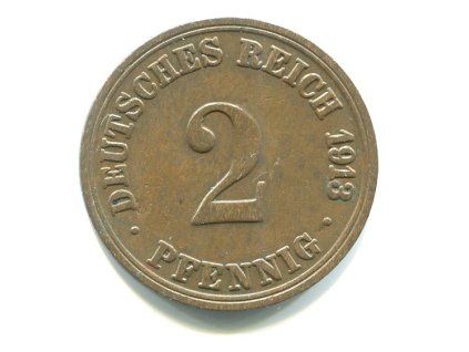 NĚMECKO. 2 Pfennig 1913/A.
