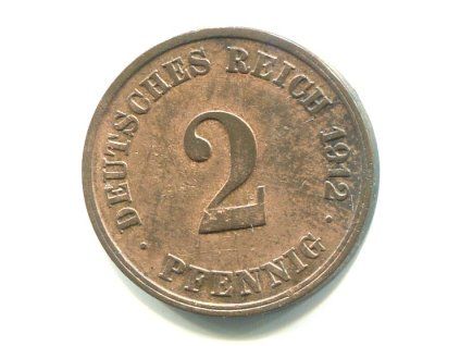 NĚMECKO. 2 Pfennig 1912/J.