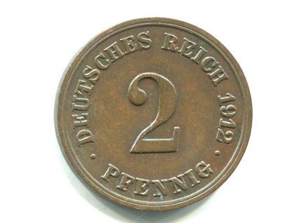 NĚMECKO. 2 Pfennig 1912/E.