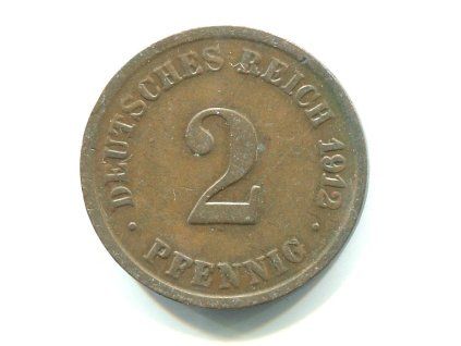 NĚMECKO. 2 Pfennig 1912/D.