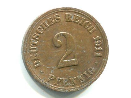 NĚMECKO. 2 Pfennig 1911/A.