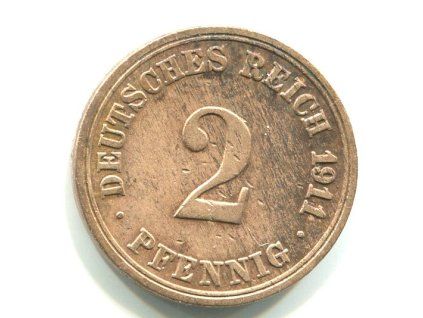 NĚMECKO. 2 Pfennig 1911/A.