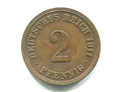 NĚMECKO. 2 Pfennig 1911/F.