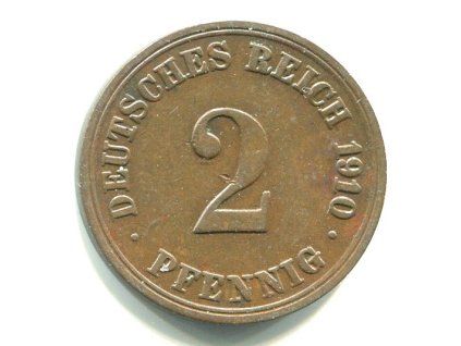 NĚMECKO. 2 Pfennig 1910/A.