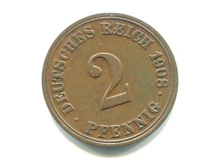 NĚMECKO. 2 Pfennig 1908/A.