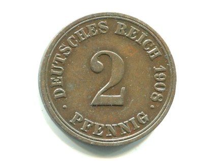 NĚMECKO. 2 Pfennig 1908/A.