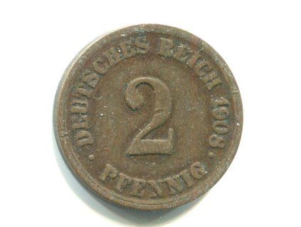 NĚMECKO. 2 Pfennig 1908/A.