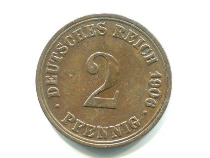 NĚMECKO. 2 Pfennig 1906/A. KM-16