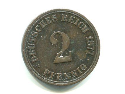 NĚMECKO. 2 Pfennig 1877/A.