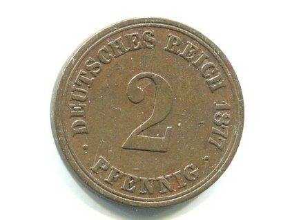 NĚMECKO. 2 Pfennig 1877/A.