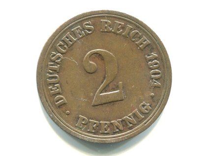 NĚMECKO. 2 Pfennig 1904/A.