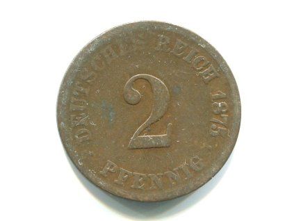 NĚMECKO. 2 Pfennig 1875/G.