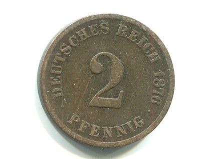 NĚMECKO. 2 Pfennig 1876/C.