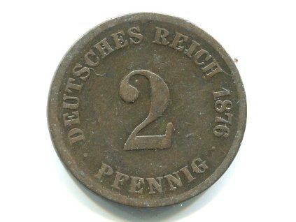 NĚMECKO. 2 Pfennig 1876/C.