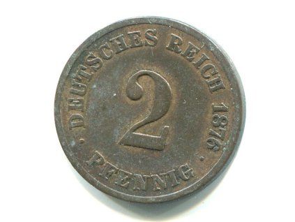 NĚMECKO. 2 Pfennig 1876/C.