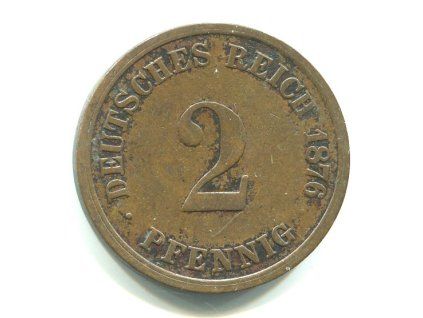 NĚMECKO. 2 Pfennig 1876/D.