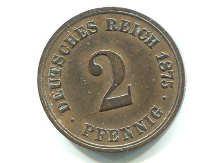 NĚMECKO. 2 Pfennig 1875/A.